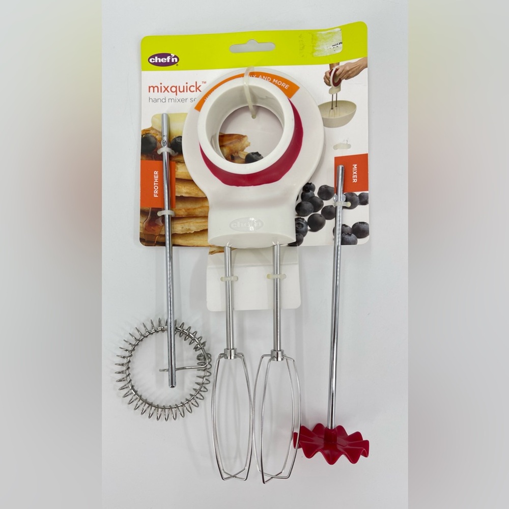 Chef’n Mix Quick Hand Mixer Set Egg Beater Frother Mixer New NIP‎